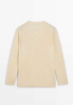 Massimo Dutti OVERSIZE V-NECK - Jumper - Light Yellow -Massimo Dutti Shop e991ebc033f9441b92d4099b265b474e