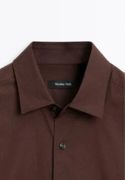 Massimo Dutti SLIM FIT STRETCH - Shirt - Dark Brown -Massimo Dutti Shop e9a8f4870b424f3e9498d34a77068abc