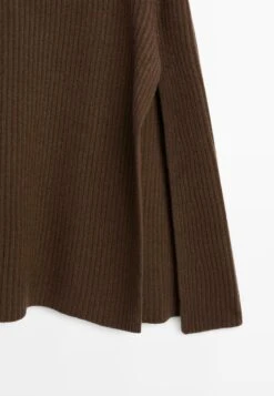 Massimo Dutti HIGH NECK COAT - Jumper - Brown -Massimo Dutti Shop e9d06346383e4346a3155de2d3c0f29a