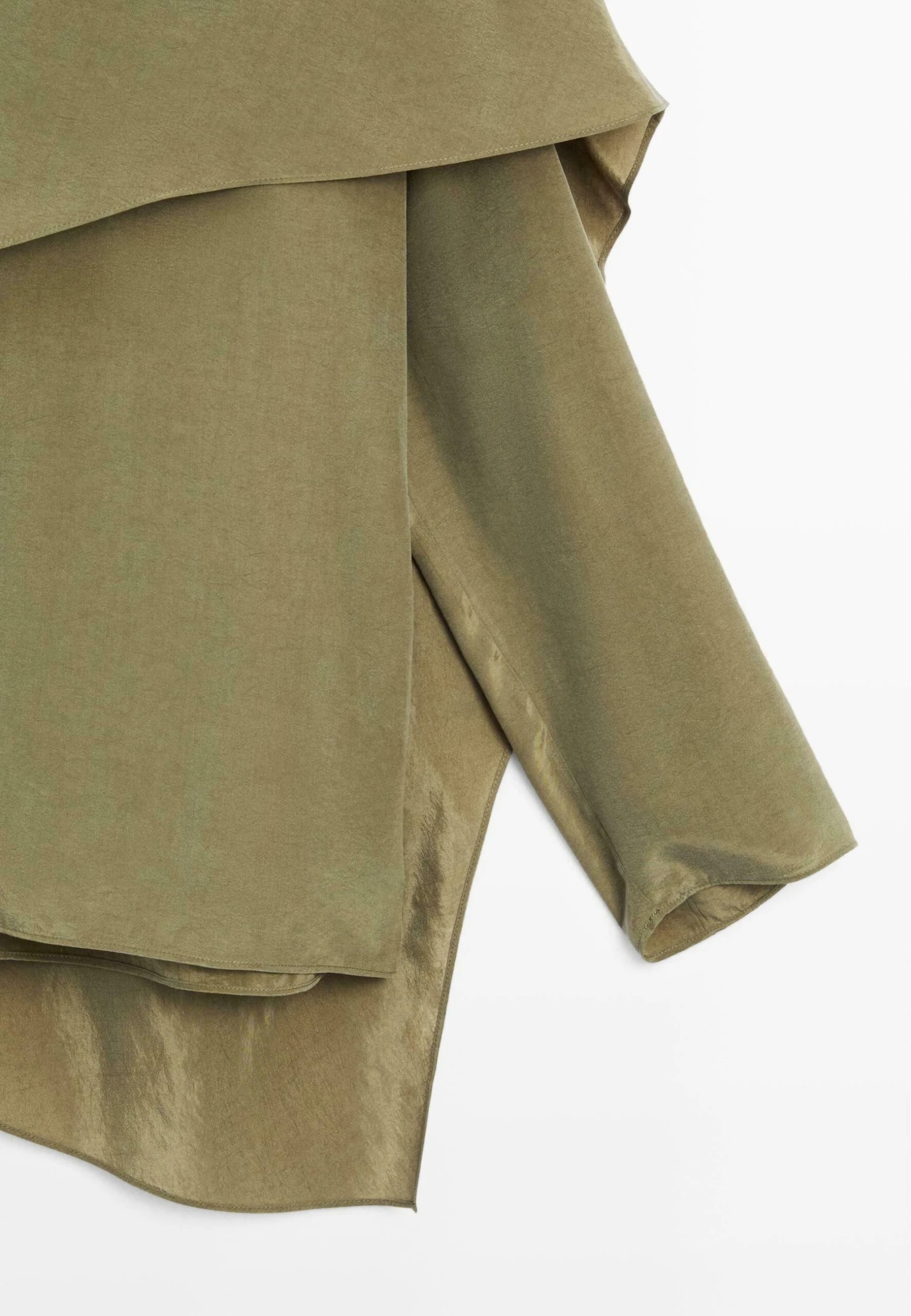 Massimo Dutti FLOWING WITH VOLUMINOUS COLLAR - Blouse - Mottled Dark Green 10 Massimo Dutti FLOWING WITH VOLUMINOUS COLLAR - Blouse - Mottled Dark Green - Image 8