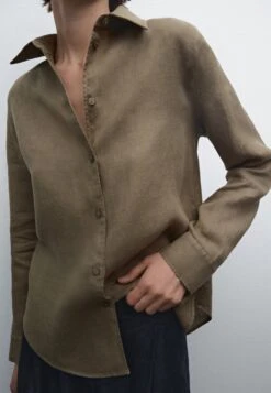 Massimo Dutti LIGHTWEIGHT FLOWING - Button-down Blouse - KHAKI -Massimo Dutti Shop e9f8dfb361e2438790e5b2b0c1e5e704