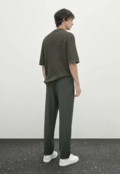 Massimo Dutti Crochet With Buttoned- Shirt - Khaki -Massimo Dutti Shop ea2e2cc528f54354b79af4980009bc4d