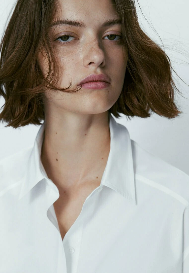 Massimo Dutti With Pockets - Button-Down Blouse - White 5 Massimo Dutti With Pockets - Button-Down Blouse - White - Image 3