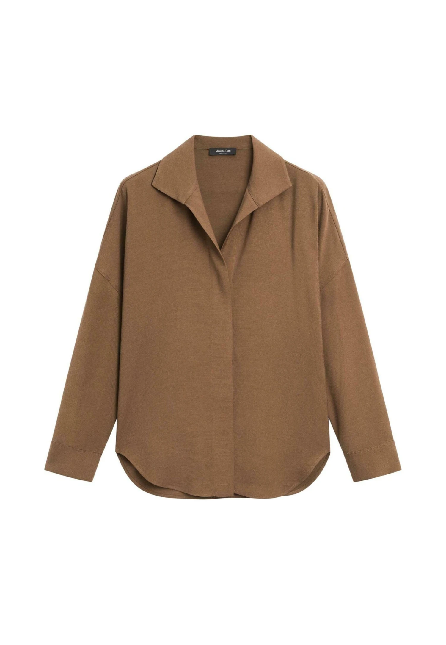 Massimo Dutti FLOWING BLEND - Button-down Blouse - Brown 8 Massimo Dutti FLOWING BLEND - Button-down Blouse - Brown - Image 6