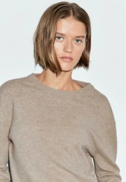 Massimo Dutti CREW NECK SWEATER - Jumper - Light Brown -Massimo Dutti Shop ea550536f9654b8189f63c96a0911f47