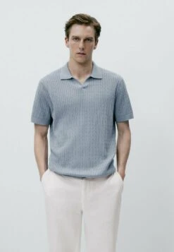 Massimo Dutti Polo Shirt - Blue