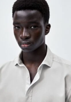 Massimo Dutti Micro Textured - Shirt - Light Blue -Massimo Dutti Shop ea82a9636522441c8369f8983c764f2c