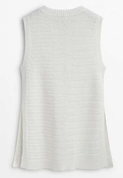 Massimo Dutti Textured With Vents - Top - White -Massimo Dutti Shop ea8bdd74755c4366ab002da8ba45f589