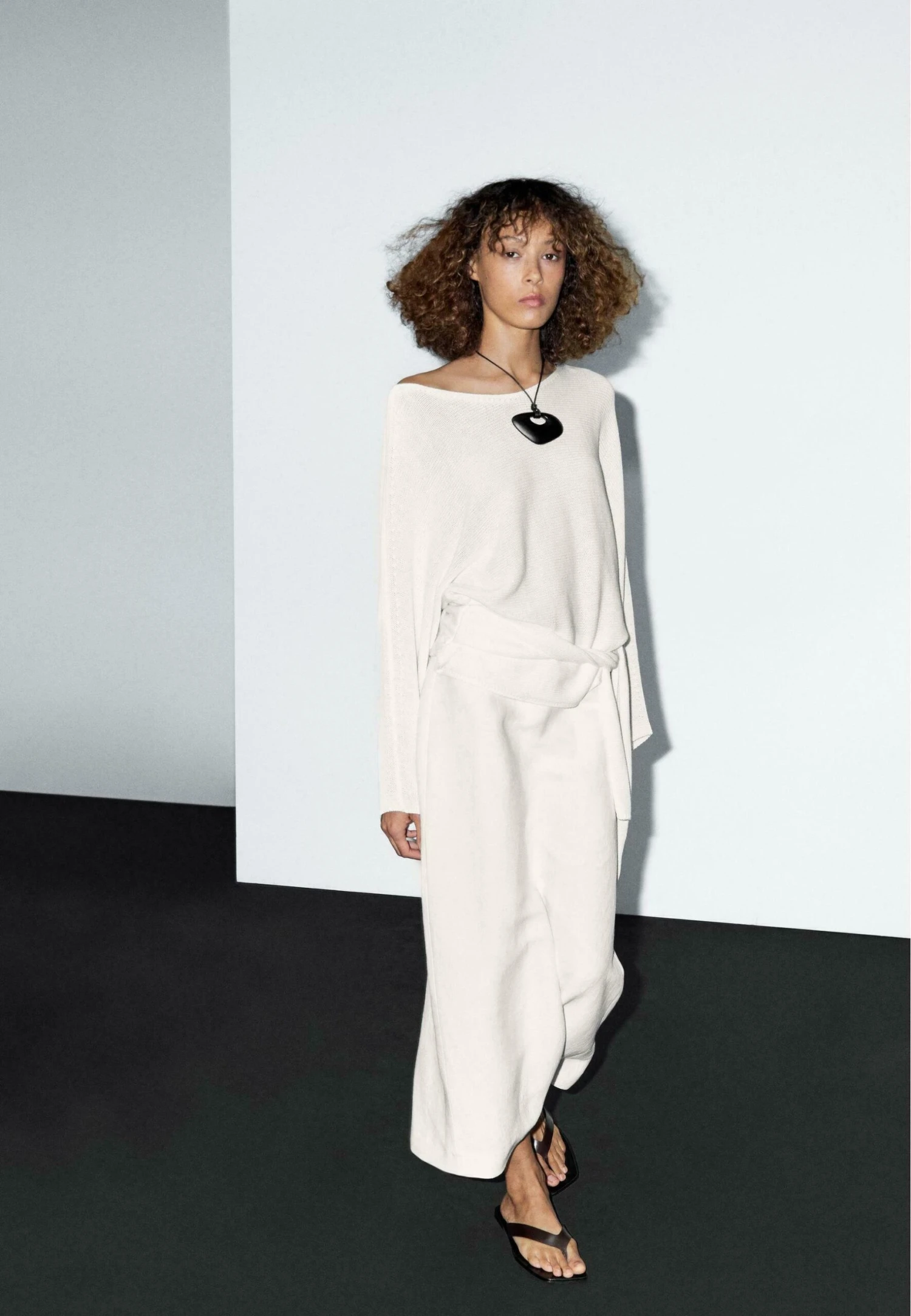 Massimo Dutti STRAIGHT HEMP BLEND MIDI - Maxi Skirt - White 4 Massimo Dutti STRAIGHT HEMP BLEND MIDI - Maxi Skirt - White - Image 2