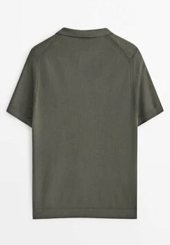 Massimo Dutti Smocked - Polo Shirt - Mottled Brown -Massimo Dutti Shop eaa0285ee02744df9eeeb7ff9a87cac9