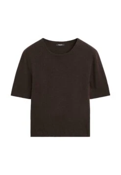 Massimo Dutti CREW NECK WITH SHORT SLEEVES - Basic T-shirt - Dark Brown 17 Massimo Dutti CREW NECK WITH SHORT SLEEVES - Basic T-shirt - Dark Brown -Massimo Dutti Shop eb267445a89644f686a24b419be4800e