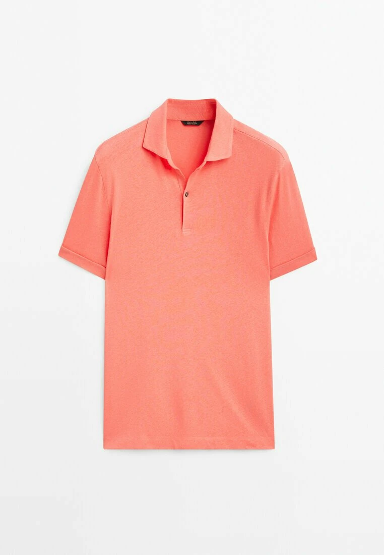 Massimo Dutti Polo Shirt - Coral 12 Massimo Dutti Polo Shirt - Coral - Image 10