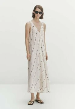 Massimo Dutti Strappy With Polka Dot Print - Day Dress