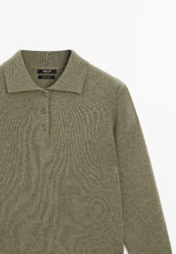 Massimo Dutti POLO COLLAR WITH LONG SLEEVE - Jumper - Green -Massimo Dutti Shop eb6a3b53770d468cb0753b86714dc4a6