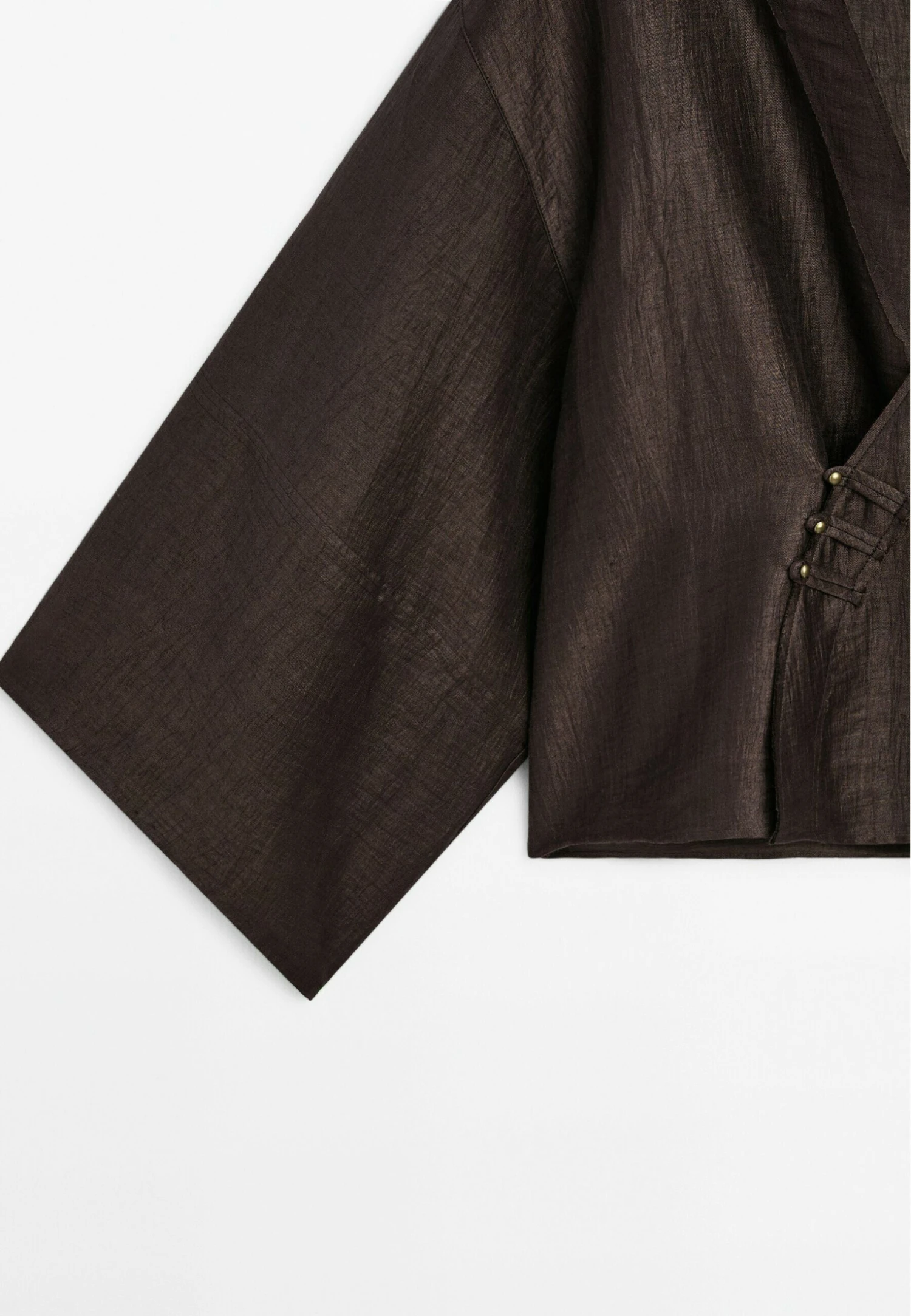 Massimo Dutti CROSSOVER KIMONO - Summer Jacket - Dark Purple 10 Massimo Dutti CROSSOVER KIMONO - Summer Jacket - Dark Purple - Image 8