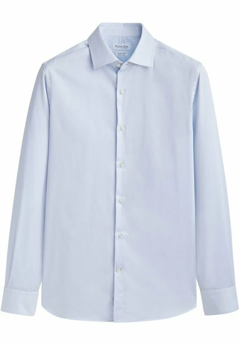 Massimo Dutti Easy Iron Textured- Formal Shirt - Light Blue 8 Massimo Dutti Easy Iron Textured- Formal Shirt - Light Blue - Image 6