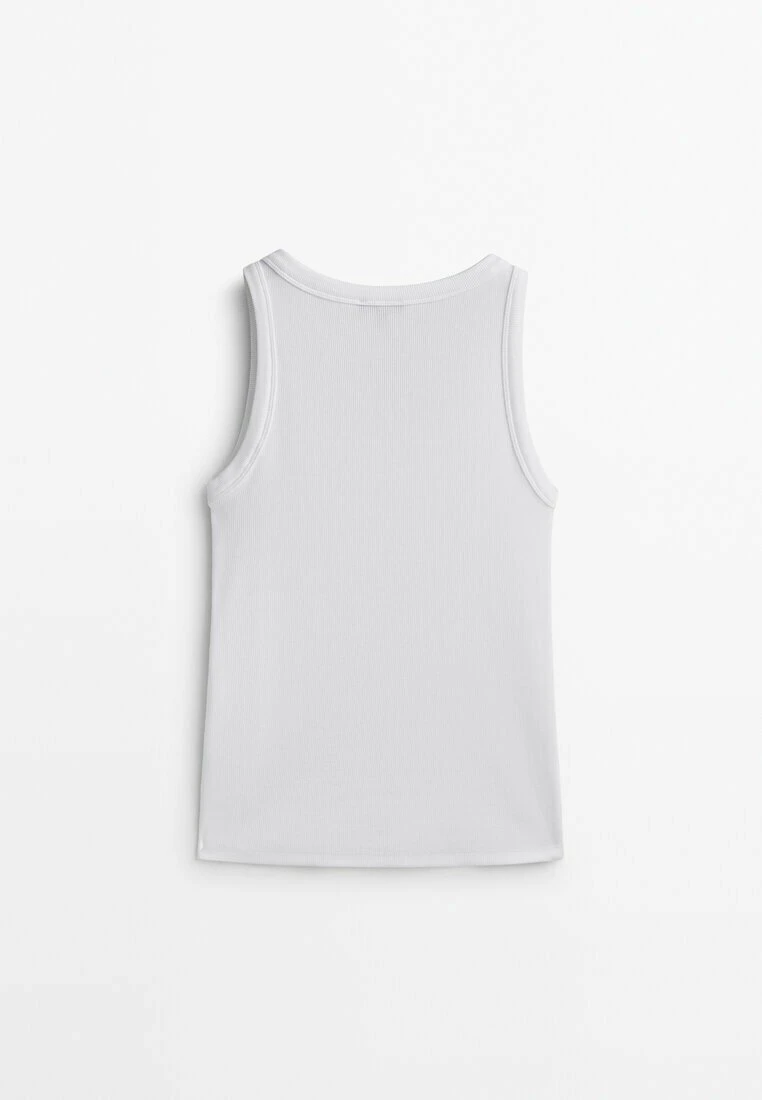 Massimo Dutti SleevelessBlend - Top - White 11 Massimo Dutti SleevelessBlend - Top - White - Image 9