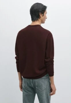 Massimo Dutti CREW NECK LONG SLEEVE - Jumper - Bordeaux -Massimo Dutti Shop ec10ae47fd624495bebce2787f60735c