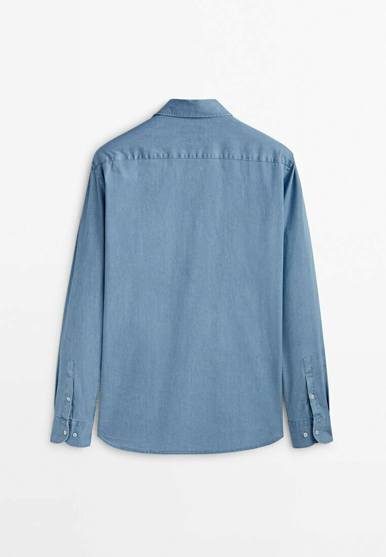 Massimo Dutti Fit Bleach Wash - Shirt - Blue 9 Massimo Dutti Fit Bleach Wash - Shirt - Blue - Image 7