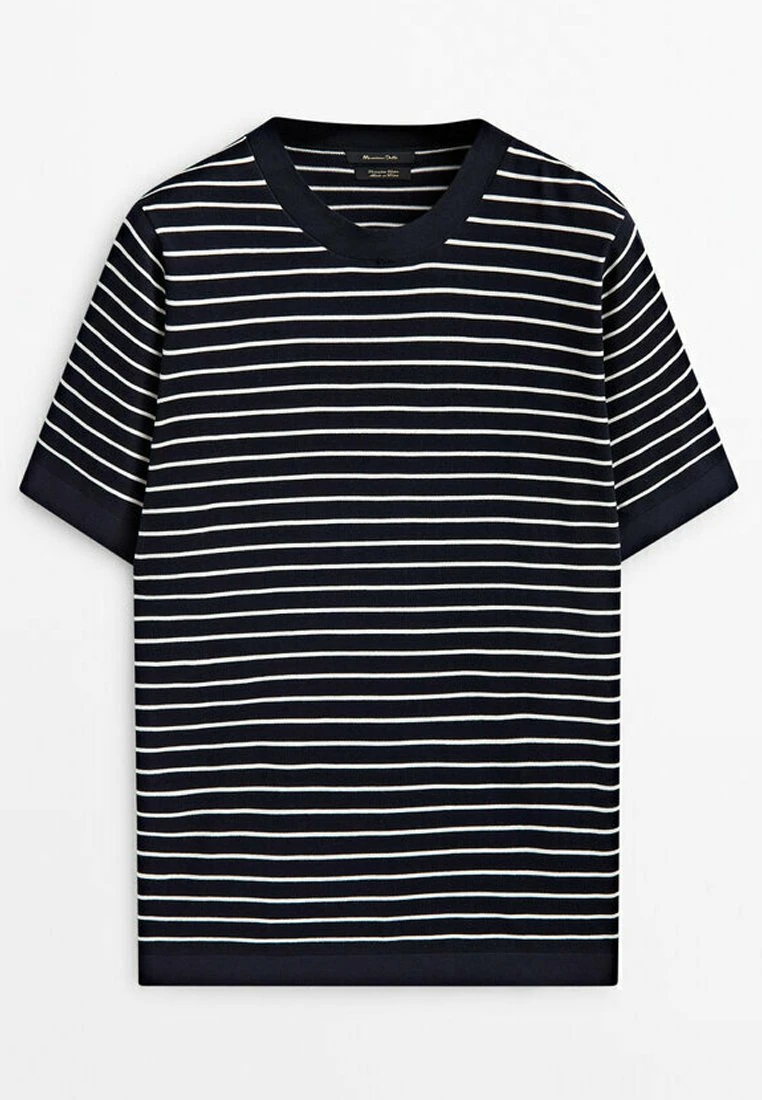 Massimo Dutti Striped Milano - Print T-Shirt - Dark Blue Denim 12 Massimo Dutti Striped Milano - Print T-Shirt - Dark Blue Denim - Image 10