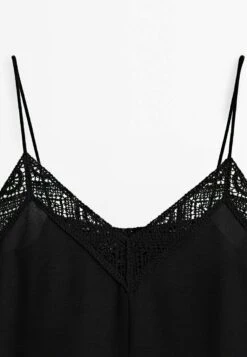 Massimo Dutti Straps With Crochet Detail - Top - Black -Massimo Dutti Shop ec97cbc3eaa34e8c8018a86328e264ad