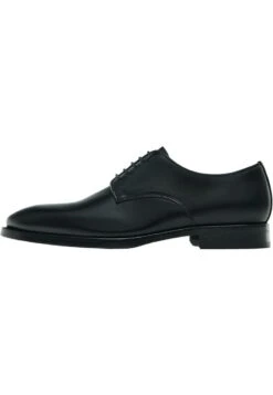 Massimo Dutti Derby - Smart Lace-Ups - Black