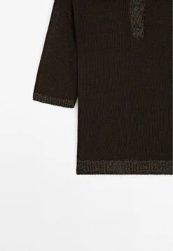 Massimo Dutti CONTRAST COLLAR WITH SHORT SLEEVES - Polo Shirt - Mottled Dark Brown -Massimo Dutti Shop ece5c9af01f44a82abddac4ed24c9443