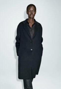 Massimo Dutti TWO-BUTTON BLEND - Winter Coat - Dark Blue