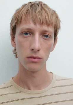 Massimo Dutti STRIPED LIGHTWEIGHT CREW NECK - Print T-shirt - Beige -Massimo Dutti Shop ece98de25c15470c83f976b438ccf92b