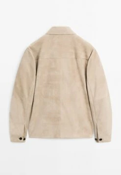 Massimo Dutti OVERSHIRT - Leather Jacket - Beige -Massimo Dutti Shop ecee817dbe5047069f1b2235e51f96cb