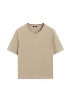 Massimo Dutti REGULAR FIT SHORT SLEEVE - Basic T-shirt - Khaki 16 Massimo Dutti REGULAR FIT SHORT SLEEVE - Basic T-shirt - Khaki -Massimo Dutti Shop ed160a1b3c83450fa13d79b538460c60 2