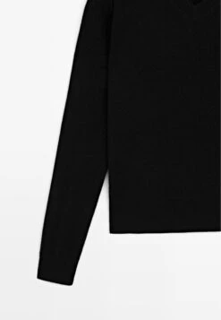 Massimo Dutti V-NECK - Jumper - Black -Massimo Dutti Shop ed18f8e7e04b44d0904d97d9f0838bee