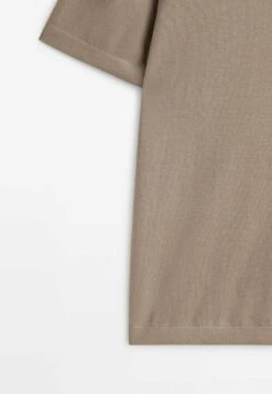Massimo Dutti Milano Short Sleeve- Polo Shirt - Brown -Massimo Dutti Shop ed1e89d68e774f20b23b29292bfb164f
