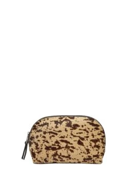 Massimo Dutti MINI ANIMAL PRINT TOILETRY - Wash Bag - Beige