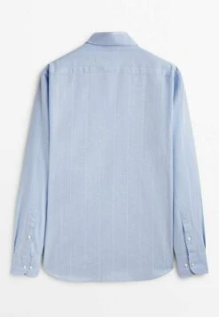 Massimo Dutti Regular Fit Wide Striped - Shirt - Light Blue -Massimo Dutti Shop ed2bc0e1592b45ba81d3427876a3b79b