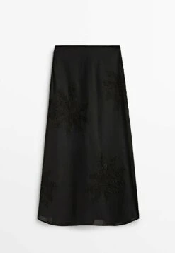 Massimo Dutti Midi With Embroidery - Maxi Skirt - Black 15 Massimo Dutti Midi With Embroidery - Maxi Skirt - Black -Massimo Dutti Shop ed35dd797ed24c2db027a482d7d454b3