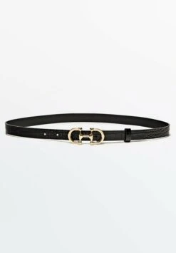 Massimo Dutti Embossed With Double Buckle- Belt - Black -Massimo Dutti Shop ed66f2eea676458fac0e3613f524337d