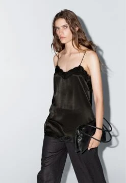 Massimo Dutti Top - Dark Brown