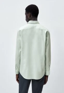 Massimo Dutti Micro Textured - Shirt - Khaki -Massimo Dutti Shop edd0fc8cff13476481a6bf9c3e0d8002