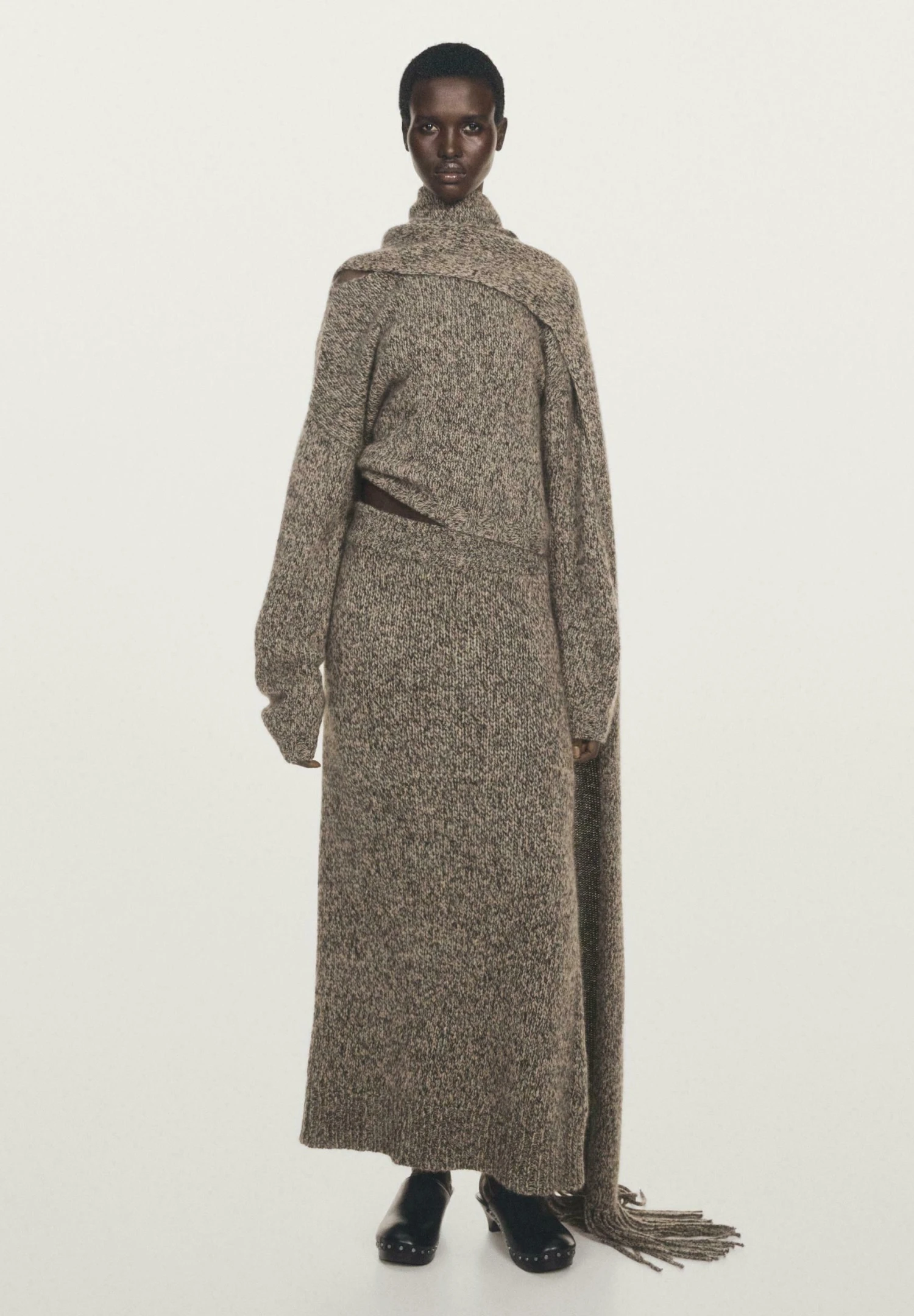 Massimo Dutti SOFT MIDI - Maxi Skirt - Brown 6 Massimo Dutti SOFT MIDI - Maxi Skirt - Brown - Image 4