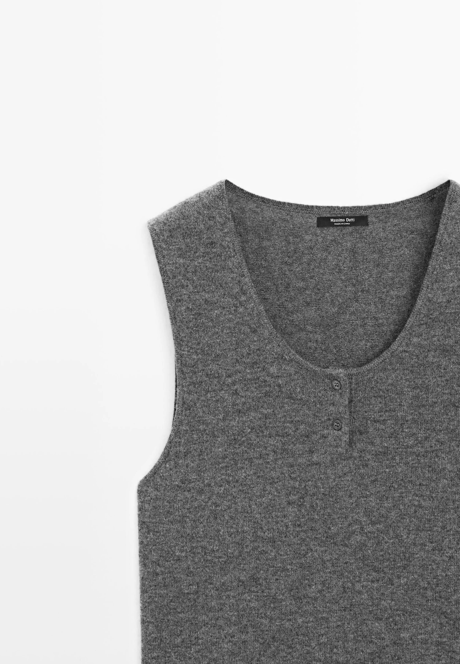 Massimo Dutti WITH BUTTON DETAILS - Top - Grey 10 Massimo Dutti WITH BUTTON DETAILS - Top - Grey - Image 8