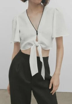 Massimo Dutti Studio With Knot And Contrast Detail - Blouse 14 Massimo Dutti Studio With Knot And Contrast Detail - Blouse -Massimo Dutti Shop ee1a00298cec4de4a0f7ed41ed1ee3ad