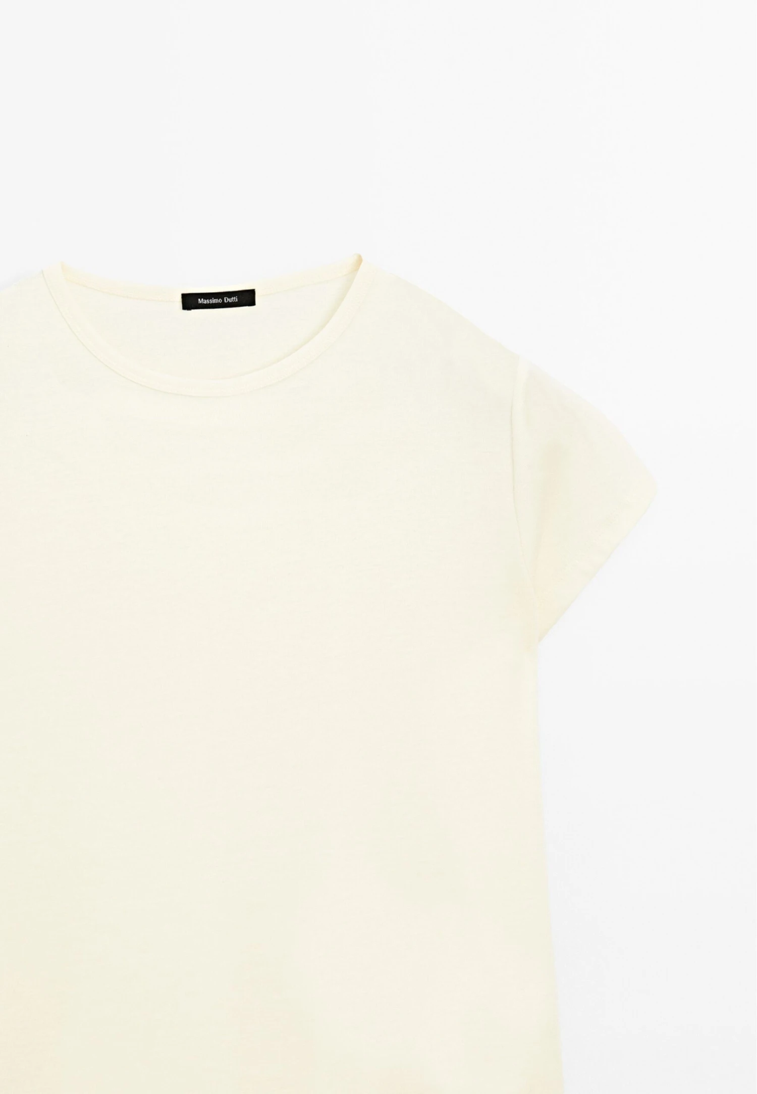 Massimo Dutti SHORT SLEEVE WITH ROUND NECK - Basic T-shirt - Yellow 10 Massimo Dutti SHORT SLEEVE WITH ROUND NECK - Basic T-shirt - Yellow - Image 8