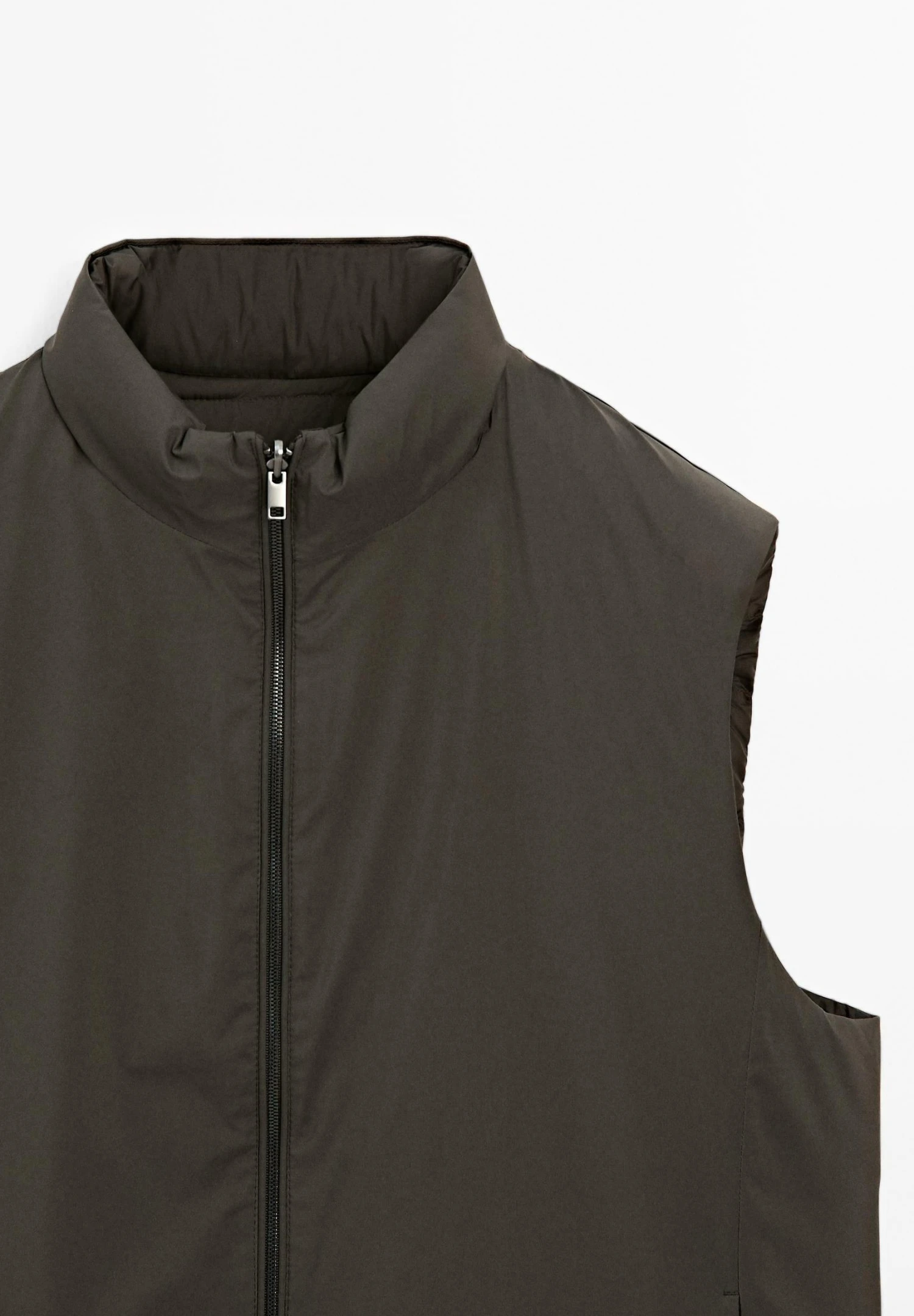 Massimo Dutti WATER-REPELLENT REVERSIBLE DOWN - Waistcoat - Dark Grey 8 Massimo Dutti WATER-REPELLENT REVERSIBLE DOWN - Waistcoat - Dark Grey - Image 6