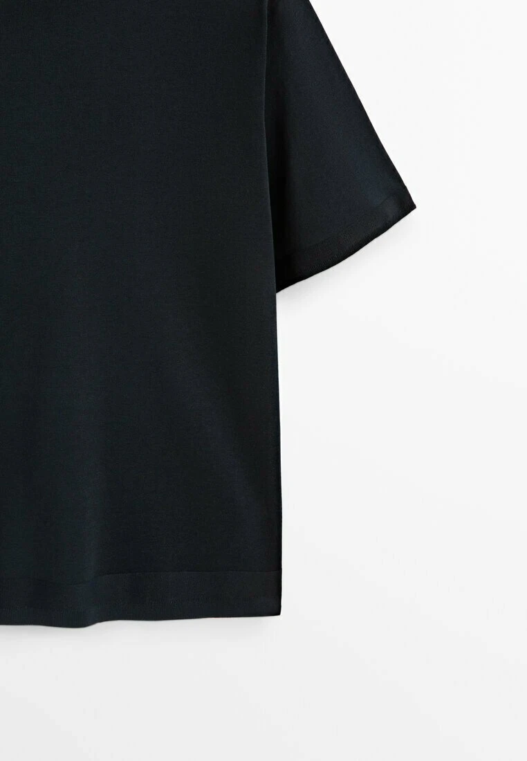 Massimo Dutti Studio - Short Sleeve - Basic T-Shirt - Blue 11 Massimo Dutti Studio - Short Sleeve - Basic T-Shirt - Blue - Image 9