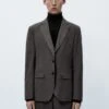 Massimo Dutti Blazer Jacket - Light Grey -Massimo Dutti Shop eeeecaf5c72b4c9eac007c3151f6a153