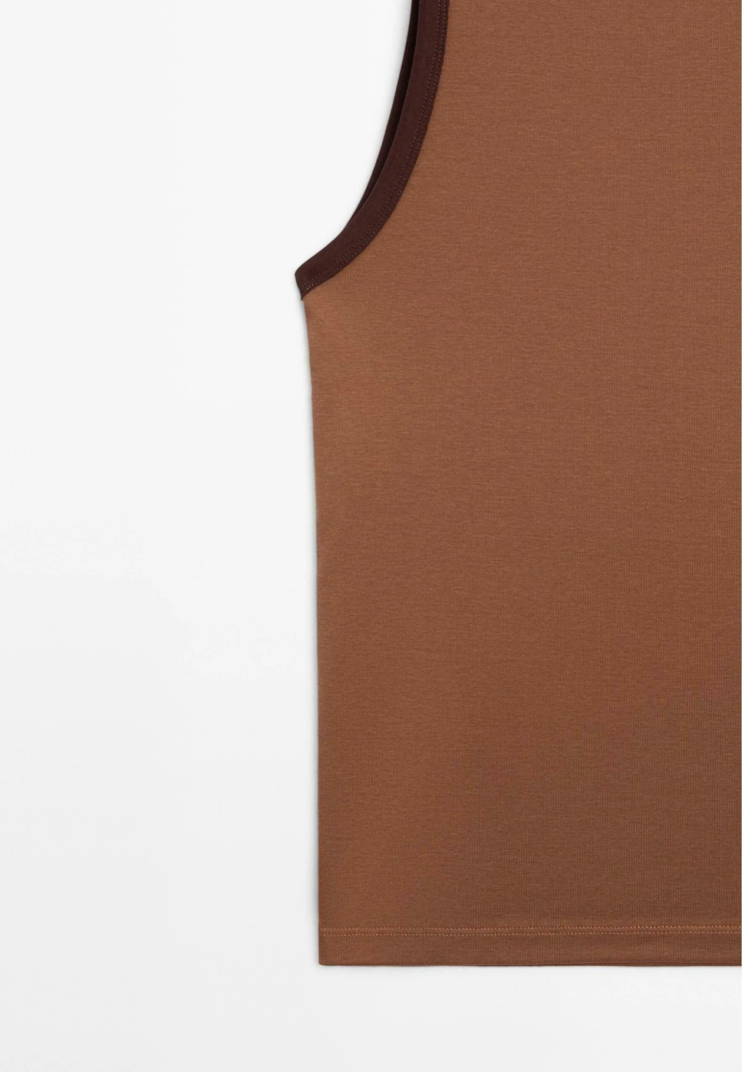 Massimo Dutti HALTER NECK WITH CONTRAST DETAIL - Top - Brown 11 Massimo Dutti HALTER NECK WITH CONTRAST DETAIL - Top - Brown - Image 9