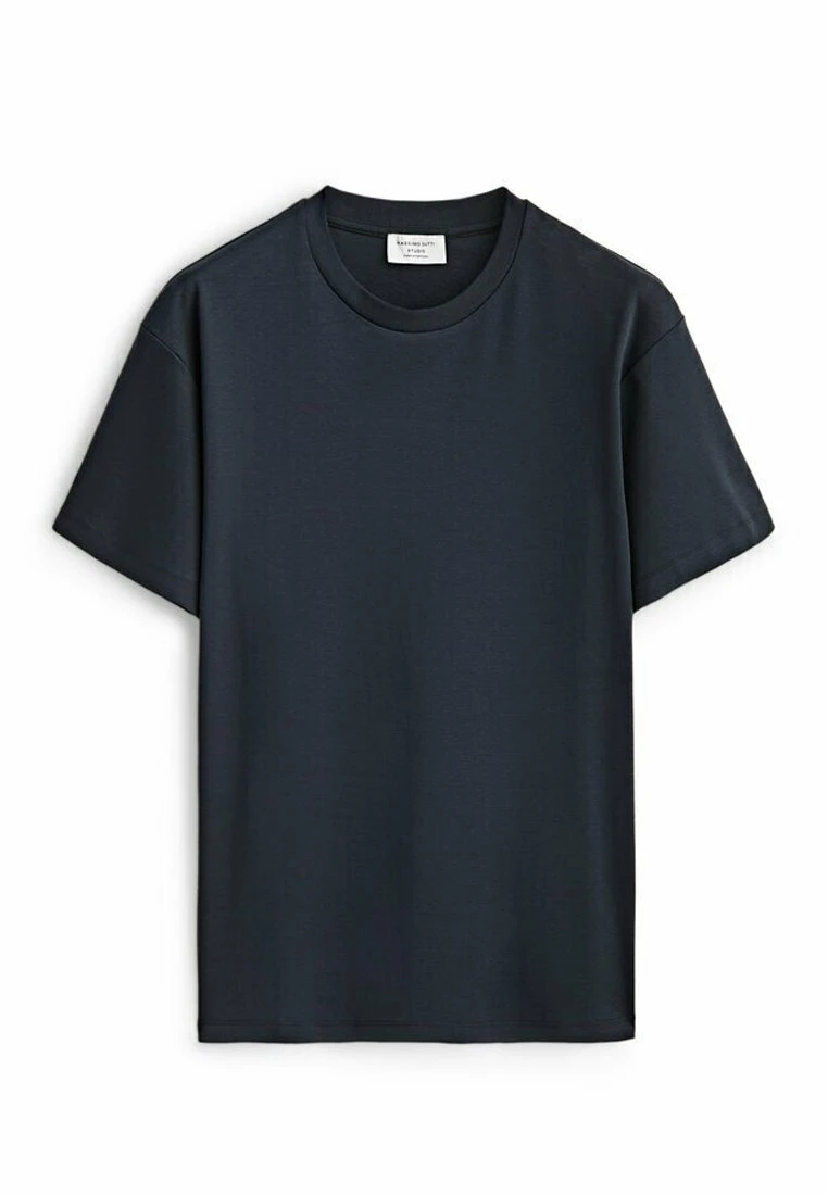 Massimo Dutti Studio -Short Sleeve - Basic T-Shirt - Dark Blue 8 Massimo Dutti Studio -Short Sleeve - Basic T-Shirt - Dark Blue - Image 6
