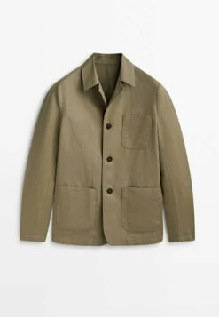 Massimo Dutti And Blend Twill- Summer Jacket - Beige -Massimo Dutti Shop ef3a3cb1c47447e79546c8e4a85aa17f