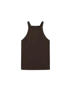 Massimo Dutti HALTER NECK - Top - Dark Brown -Massimo Dutti Shop ef506536d98a495197a47d385f530456